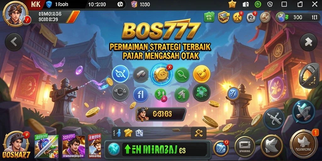 Tampilan gameplay <strong>BOS777</strong> yang mendebarkan dan penuh strategi.
