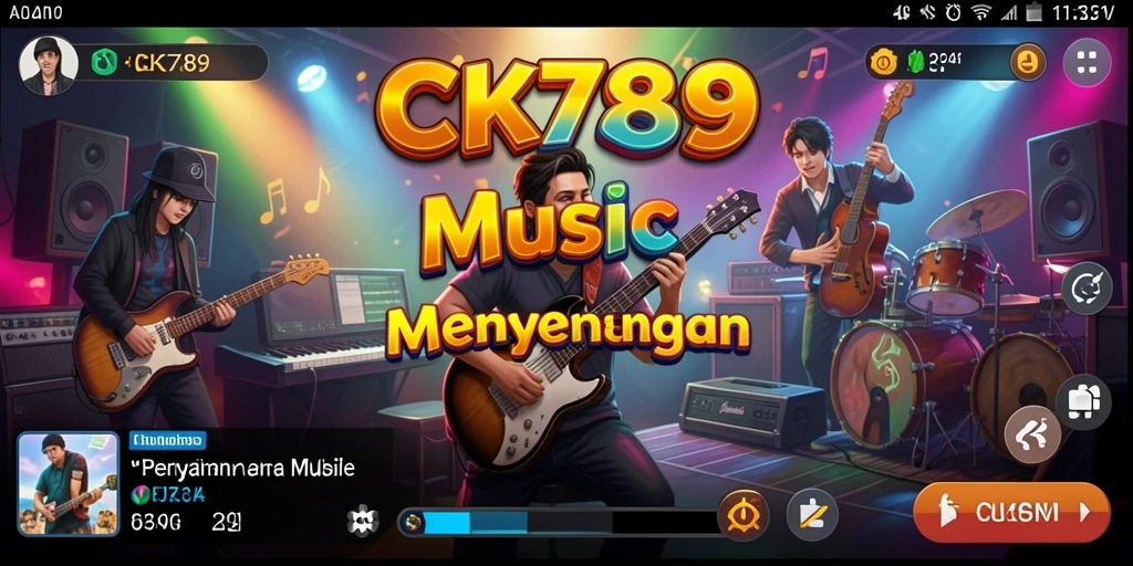 Tampilan menarik saat memainkan CK789 dengan berbagai lagu musik.