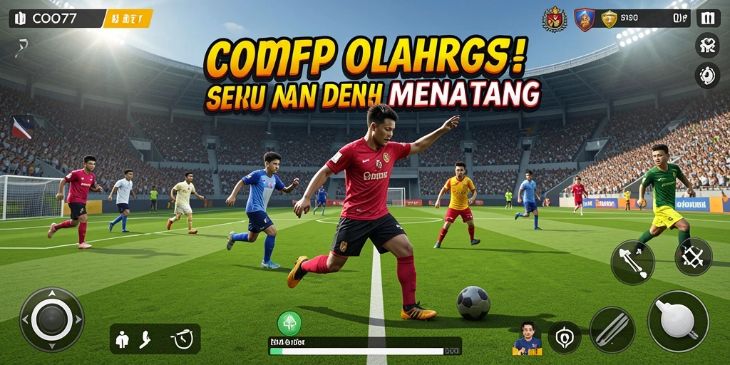 Tampilan utama COO77 menampilkan gameplay olahraga yang mendebarkan.