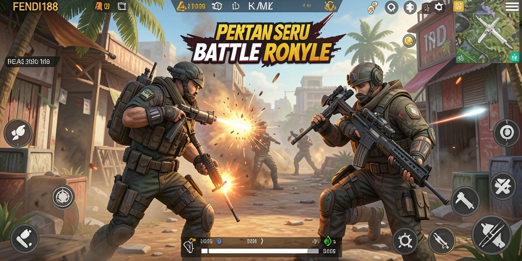 Tampilan screenshot dari gameplay seru FENDI188 Battle Royale.