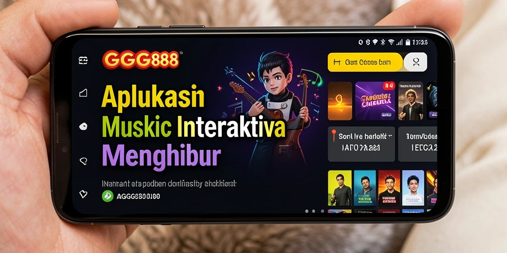 Screenshot GGG888 dengan tampilan antarmuka musik yang menarik.
