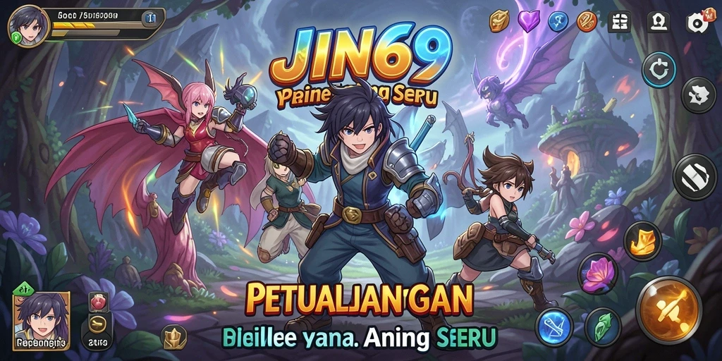 Tampilan gameplay seru di dunia anime JIN69.