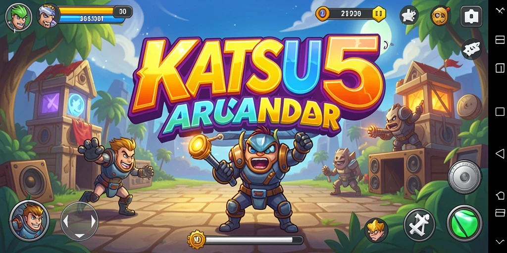 Tampilan menarik gameplay KATSU5 yang penuh aksi.