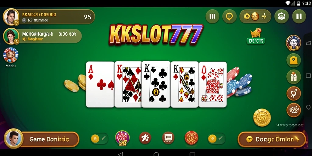 Tampilan gameplay seru dalam KKSLOT777 dengan fitur Domino yang menarik.
