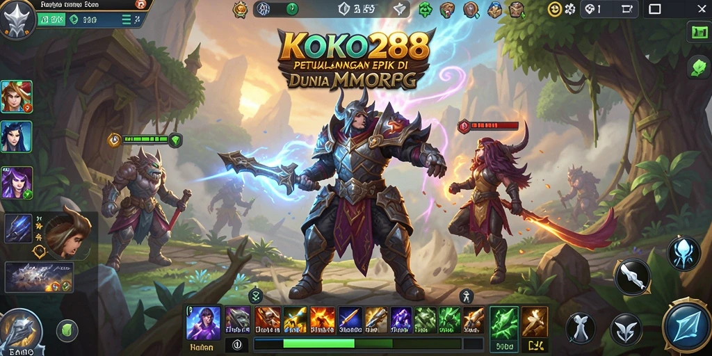 Screenshot KOKO288 yang menampilkan pertarungan seru di dunia MMORPG.