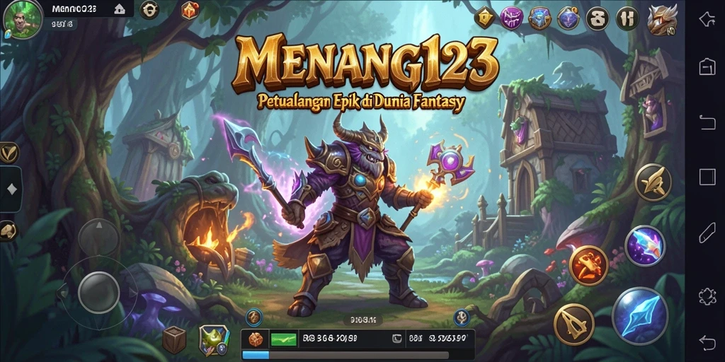 Gambaran gameplay epik dalam dunia fantasi MENANG123.