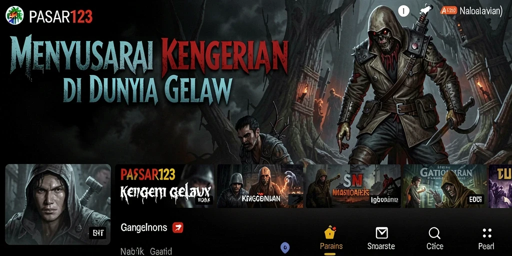 Screenshot gameplay PASAR123 yang menampilkan momen menegangkan dan suasana gelap.
