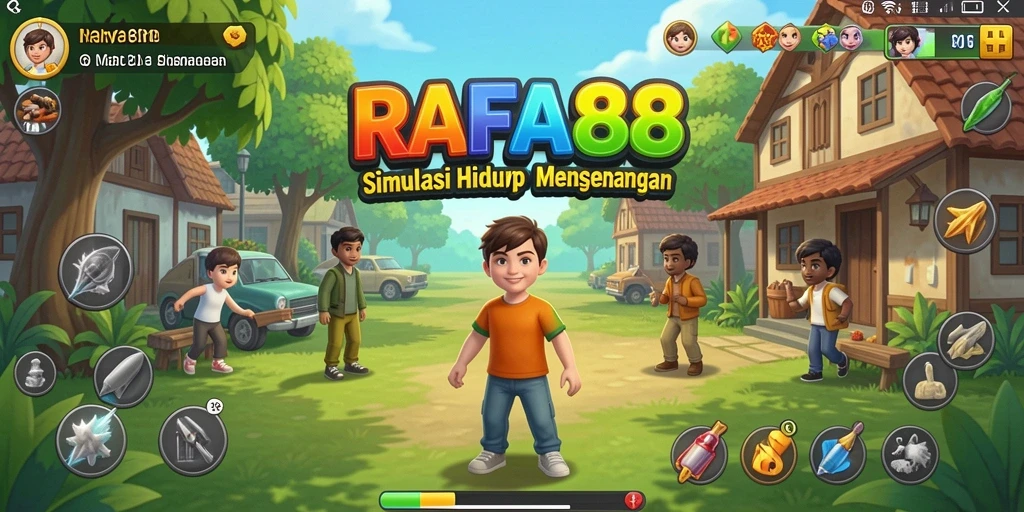 Screenshot gameplay RAFA88 dengan suasana interaksi karakter yang menarik.