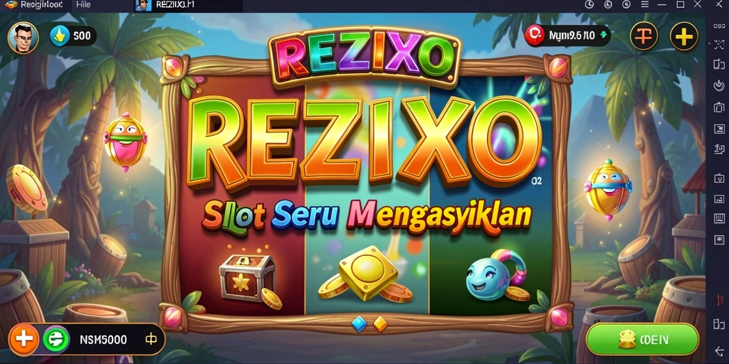 Tampilan awal gameplay REZIXO yang menarik dan penuh warna.