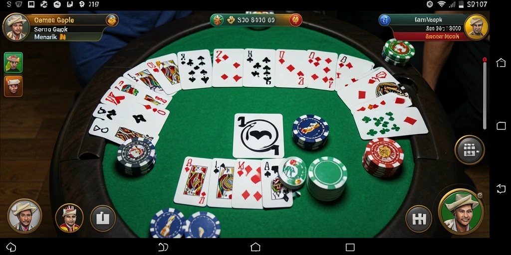 Tampilan gameplay Gaple SD107 yang seru dan interaktif.